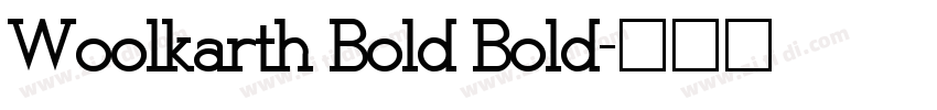 Woolkarth Bold Bold字体转换